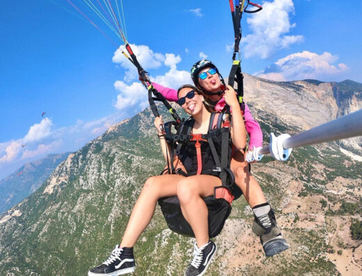 Female Pilot Paragliding